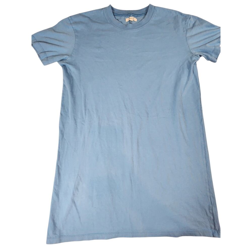 Madewell Blue Crew Neck 100% Cotton Short Sleeve Tee Shirt dress Women’s Medium
